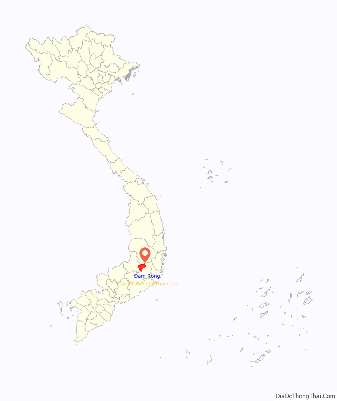 Huyện Đam Rông ở đâu? Vị trí của huyện Đam Rông