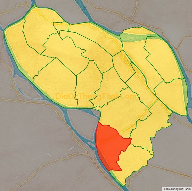 Bản đồ vị trí và địa giới hành chính Xã Hòa Bình, huyện Chợ Mới