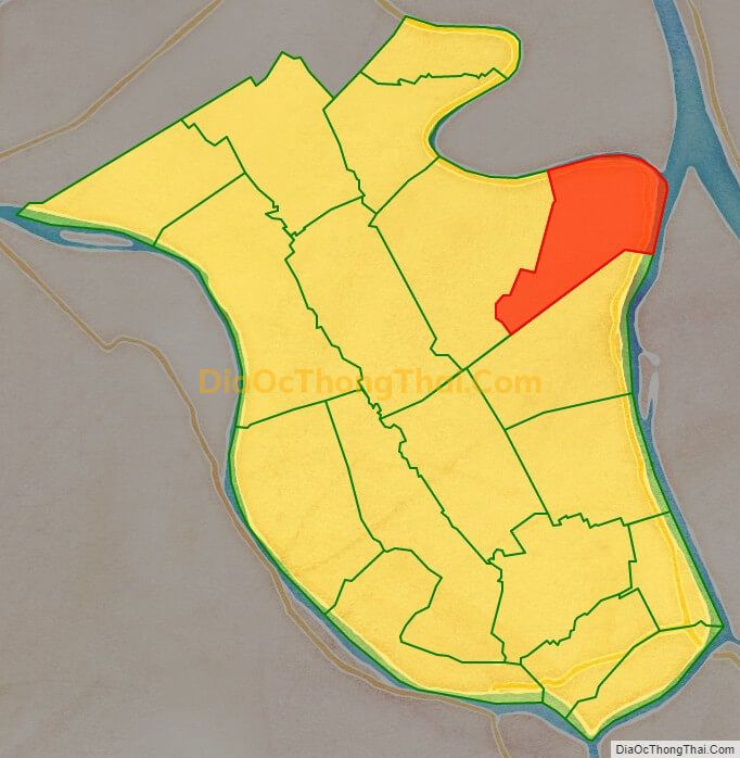 Bản đồ vị trí và địa giới hành chính Thị trấn Chợ Vàm, huyện Phú Tân