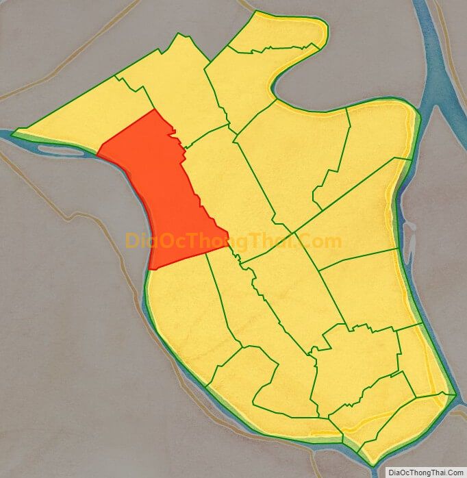 Bản đồ vị trí và địa giới hành chính Xã Hòa Lạc, huyện Phú Tân