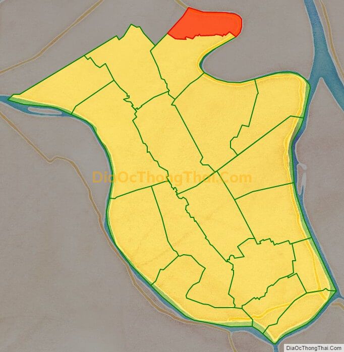 Bản đồ vị trí và địa giới hành chính Xã Long Hòa, huyện Phú Tân