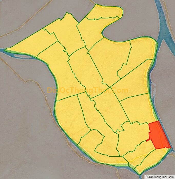 Bản đồ vị trí và địa giới hành chính Thị trấn Phú Mỹ, huyện Phú Tân