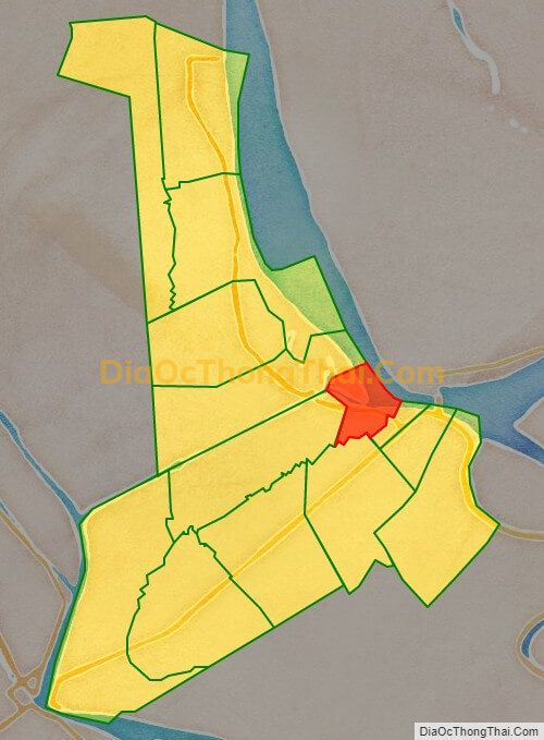 Bản đồ vị trí và địa giới hành chính Phường Long Châu, thị xã Tân Châu
