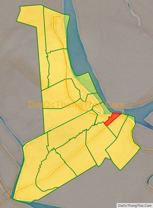 Bản đồ vị trí và địa giới hành chính Phường Long Hưng, thị xã Tân Châu