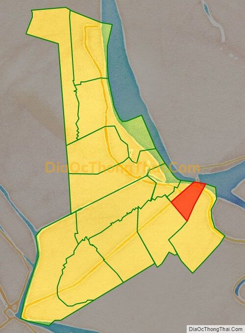 Bản đồ vị trí và địa giới hành chính Phường Long Thạnh, thị xã Tân Châu