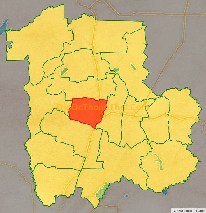 Bản đồ vị trí và địa giới hành chính Thị trấn Ngãi Giao, huyện Châu Đức