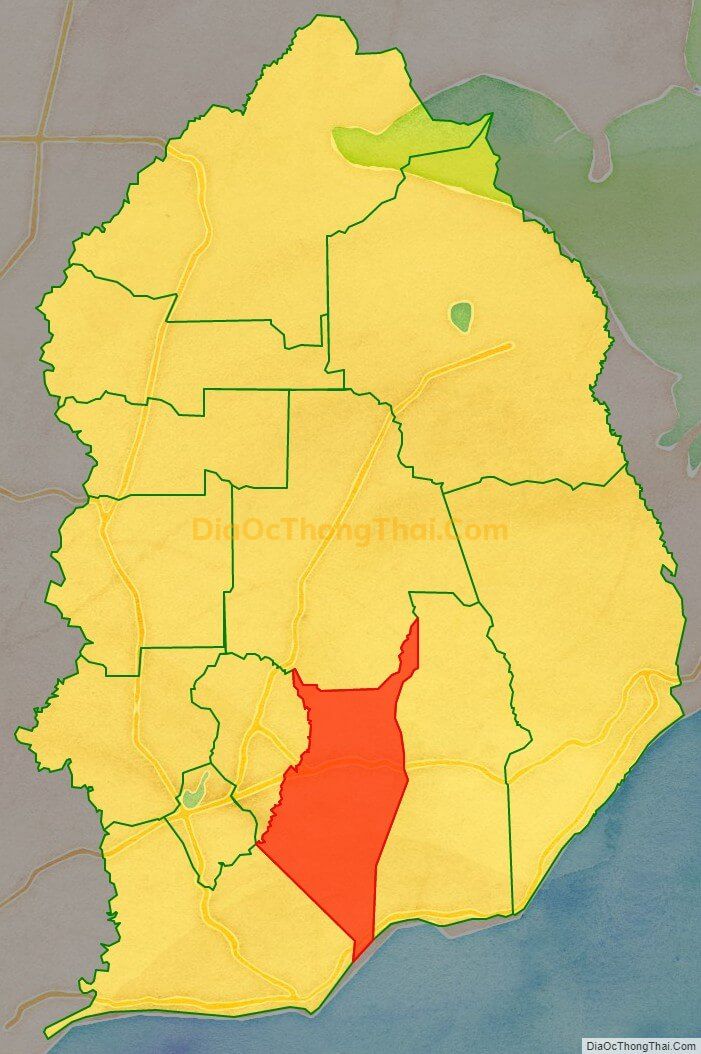 Bản đồ vị trí và địa giới hành chính Xã Bông Trang, huyện Xuyên Mộc