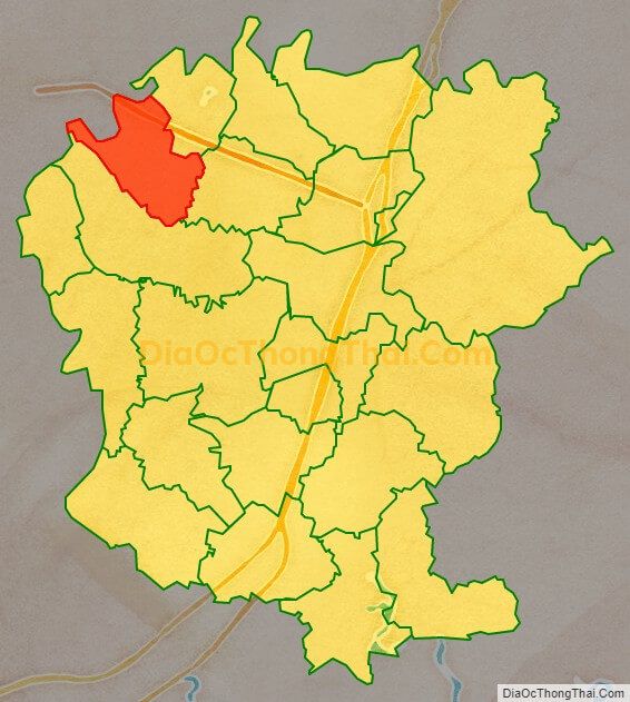 Bản đồ vị trí và địa giới hành chính Xã Đào Mỹ, huyện Lạng Giang