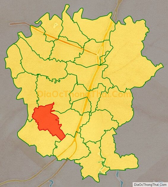 Bản đồ vị trí và địa giới hành chính Xã Mỹ Thái, huyện Lạng Giang