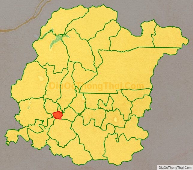Bản đồ vị trí và địa giới hành chính Thị trấn Chũ, huyện Lục Ngạn