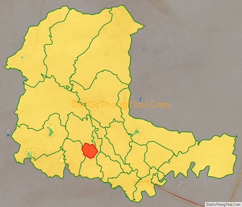 Bản đồ vị trí và địa giới hành chính Thị trấn Cầu Gồ (cũ), huyện Yên Thế