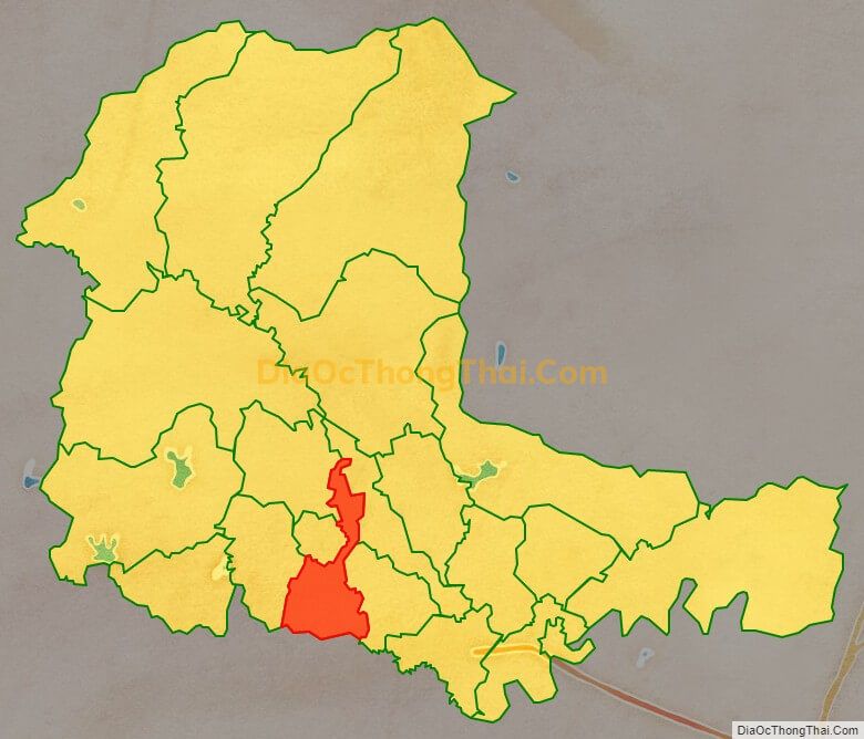 Bản đồ vị trí và địa giới hành chính Thị trấn Phồn Xương, huyện Yên Thế