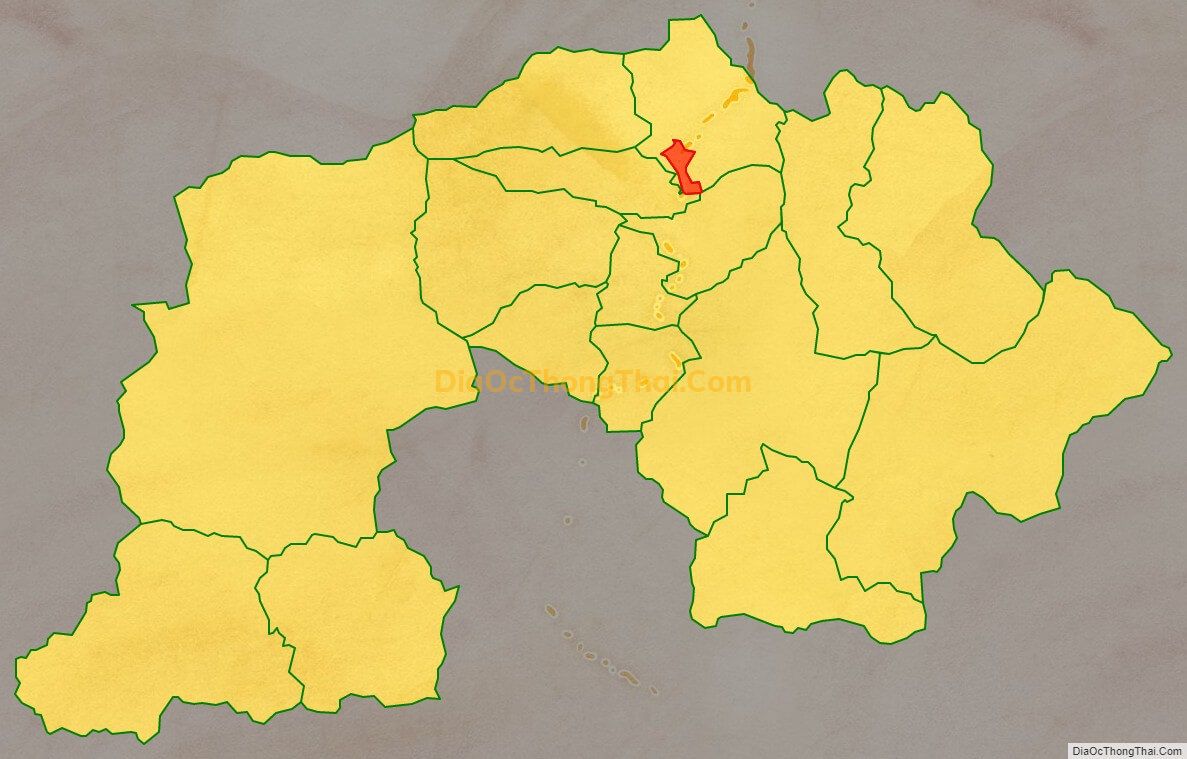 Bản đồ vị trí và địa giới hành chính Thị trấn Phủ Thông, huyện Bạch Thông