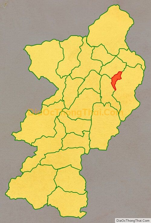 Bản đồ vị trí và địa giới hành chính Thị trấn Yến Lạc, huyện Na Rì