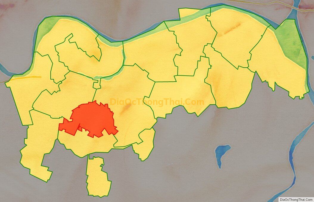 Bản đồ vị trí và địa giới hành chính Thị trấn Gia Bình, huyện Gia Bình