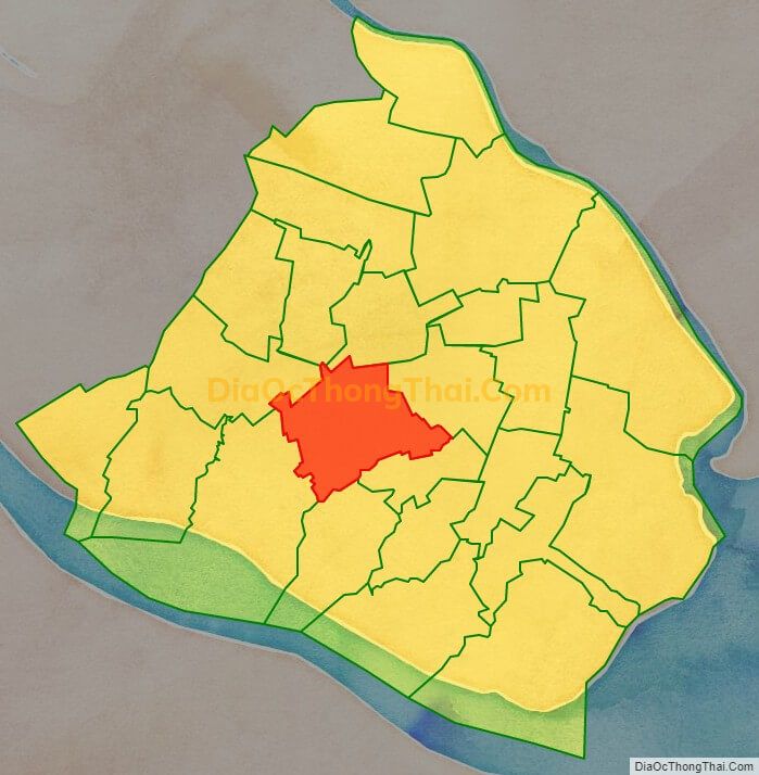 Bản đồ vị trí và địa giới hành chính Xã An Bình Tây, huyện Ba Tri