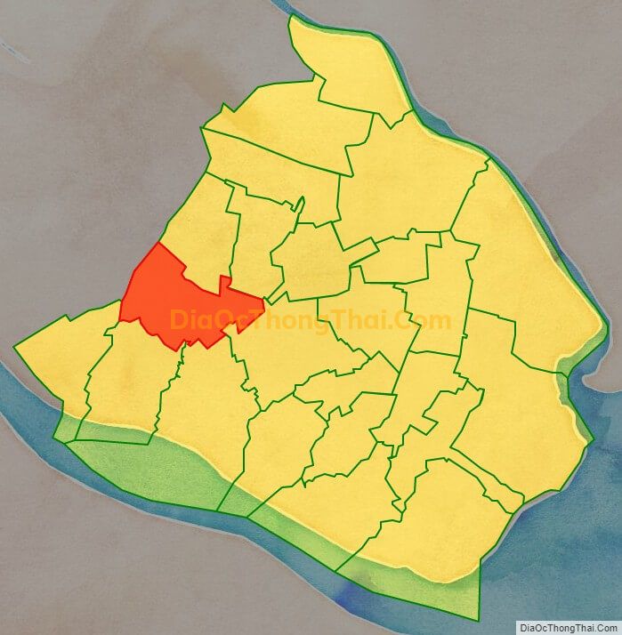 Bản đồ vị trí và địa giới hành chính Xã An Ngãi Trung, huyện Ba Tri