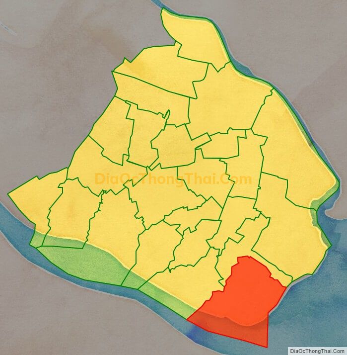 Bản đồ vị trí và địa giới hành chính Xã An Thủy, huyện Ba Tri
