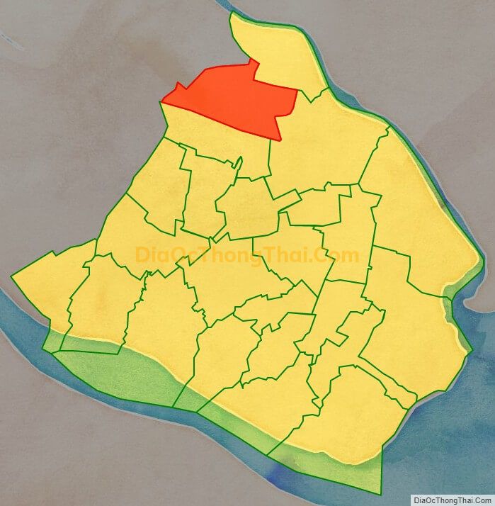 Bản đồ vị trí và địa giới hành chính Xã Mỹ Hòa, huyện Ba Tri