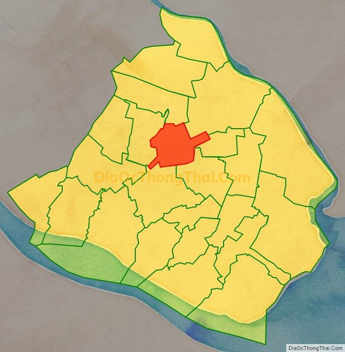 Bản đồ vị trí và địa giới hành chính Xã Mỹ Nhơn, huyện Ba Tri