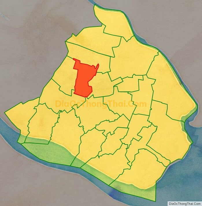 Bản đồ vị trí và địa giới hành chính Xã Mỹ Thạnh, huyện Ba Tri