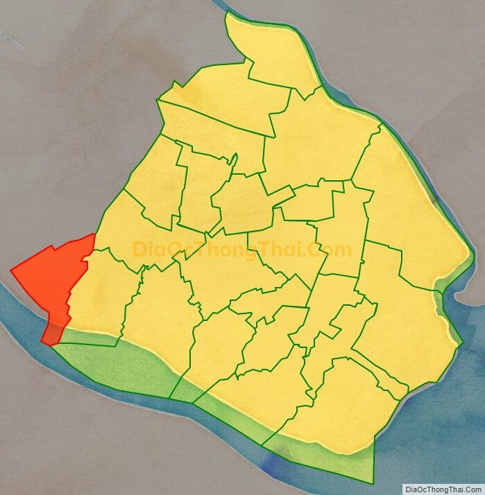 Bản đồ vị trí và địa giới hành chính Xã Tân Hưng, huyện Ba Tri