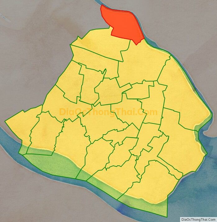 Bản đồ vị trí và địa giới hành chính Xã Tân Mỹ, huyện Ba Tri