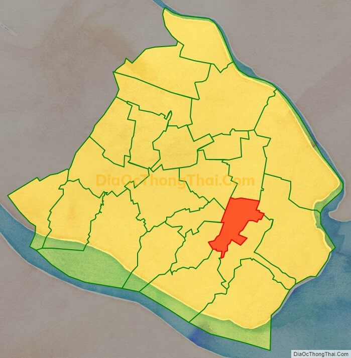 Bản đồ vị trí và địa giới hành chính Xã Vĩnh Hòa, huyện Ba Tri