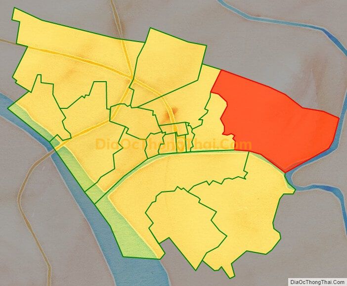 Bản đồ vị trí và địa giới hành chính Xã Phú Hưng, TP Bến Tre
