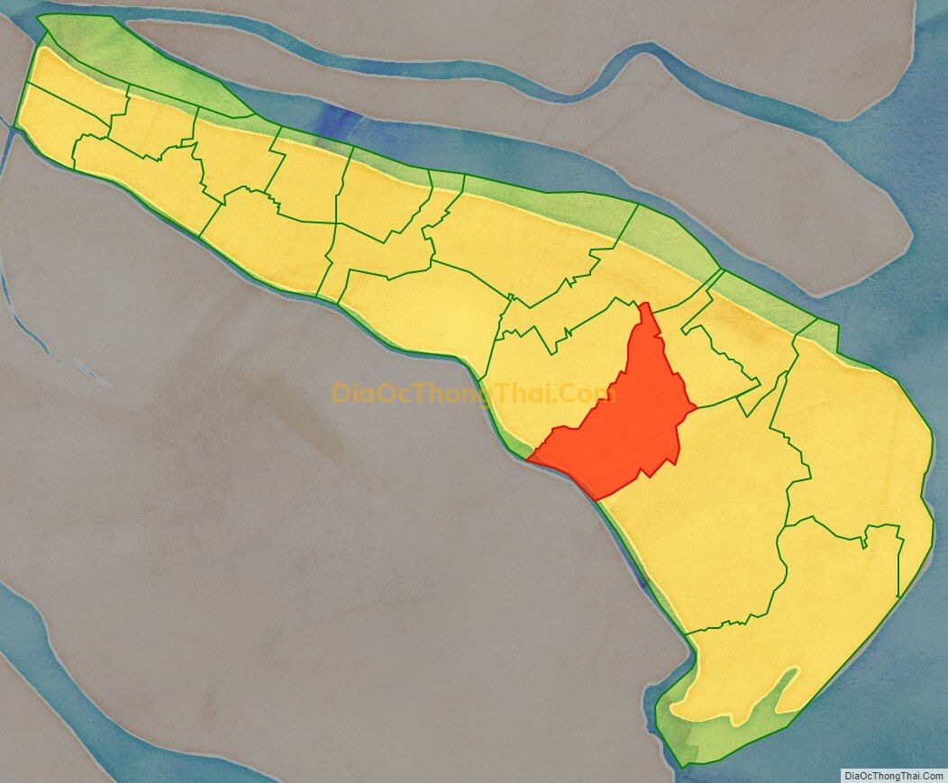 Bản đồ vị trí và địa giới hành chính Xã Đại Hòa Lộc, huyện Bình Đại