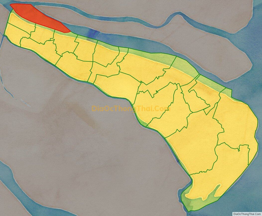 Bản đồ vị trí và địa giới hành chính Xã Tam Hiệp, huyện Bình Đại