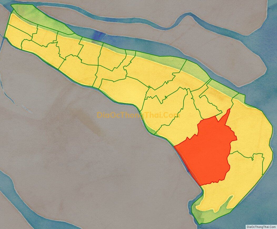 Bản đồ vị trí và địa giới hành chính Xã Thạnh Phước, huyện Bình Đại