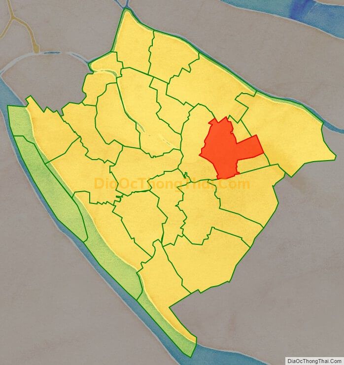 Bản đồ vị trí và địa giới hành chính Thị trấn Giồng Trôm, huyện Giồng Trôm