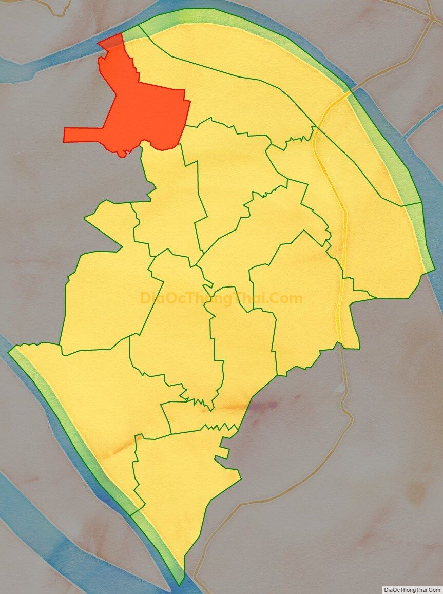 Bản đồ vị trí và địa giới hành chính Xã Phú Mỹ, huyện Mỏ Cày Bắc