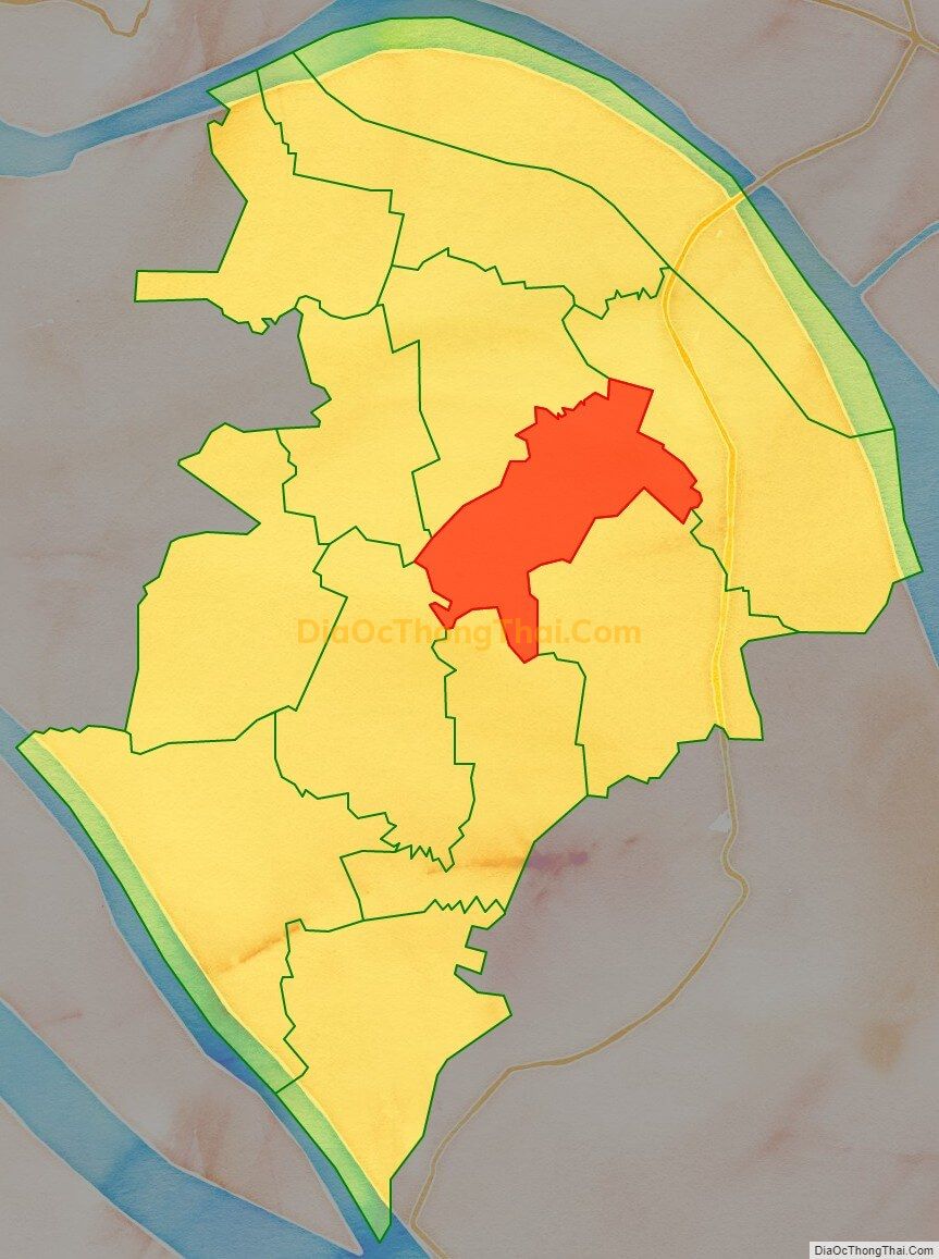 Bản đồ vị trí và địa giới hành chính Xã Thành An, huyện Mỏ Cày Bắc