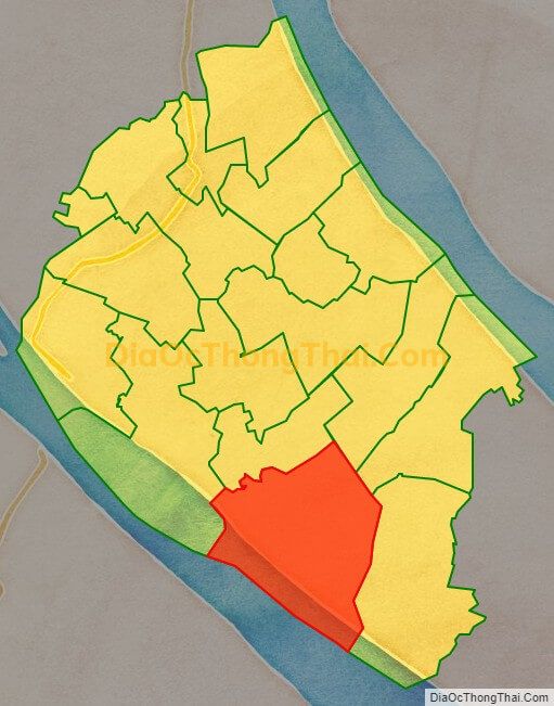 Bản đồ vị trí và địa giới hành chính Xã Cẩm Sơn, huyện Mỏ Cày Nam