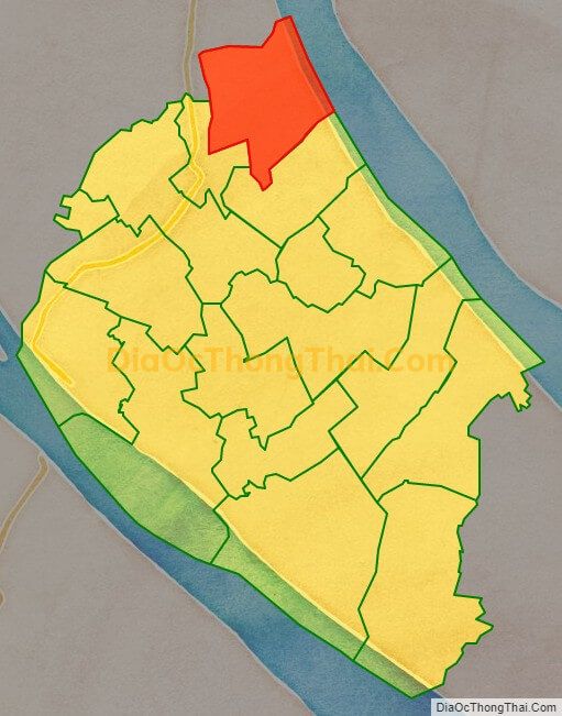 Bản đồ vị trí và địa giới hành chính Xã Định Thủy, huyện Mỏ Cày Nam