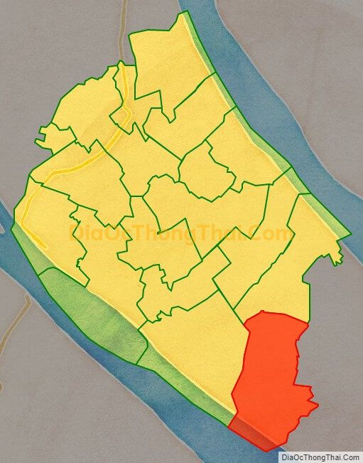 Bản đồ vị trí và địa giới hành chính Xã Hương Mỹ, huyện Mỏ Cày Nam
