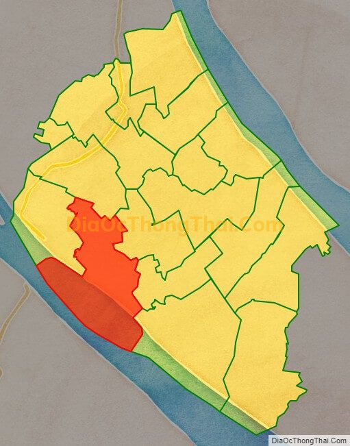Bản đồ vị trí và địa giới hành chính Xã Thành Thới A, huyện Mỏ Cày Nam