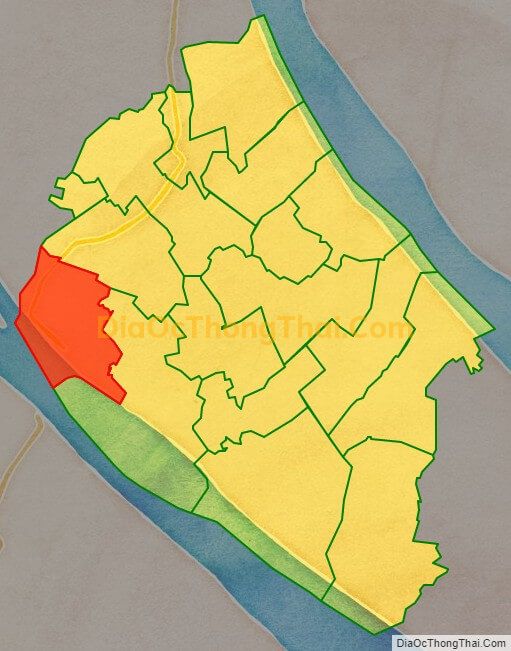Bản đồ vị trí và địa giới hành chính Xã Thành Thới B, huyện Mỏ Cày Nam