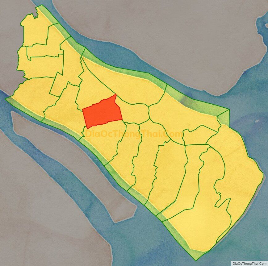 Bản đồ vị trí và địa giới hành chính Thị trấn Thạnh Phú, huyện Thạnh Phú