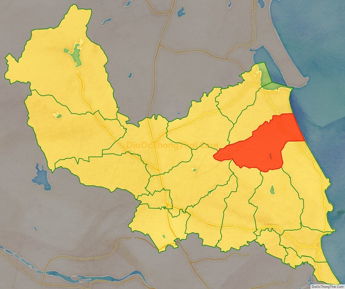 Bản đồ vị trí và địa giới hành chính Xã Cát Thành, huyện Phù Cát