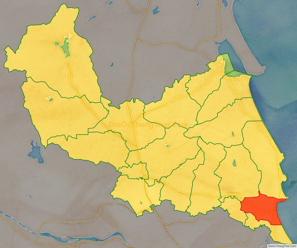 Bản đồ vị trí và địa giới hành chính Thị trấn Cát Tiến, huyện Phù Cát