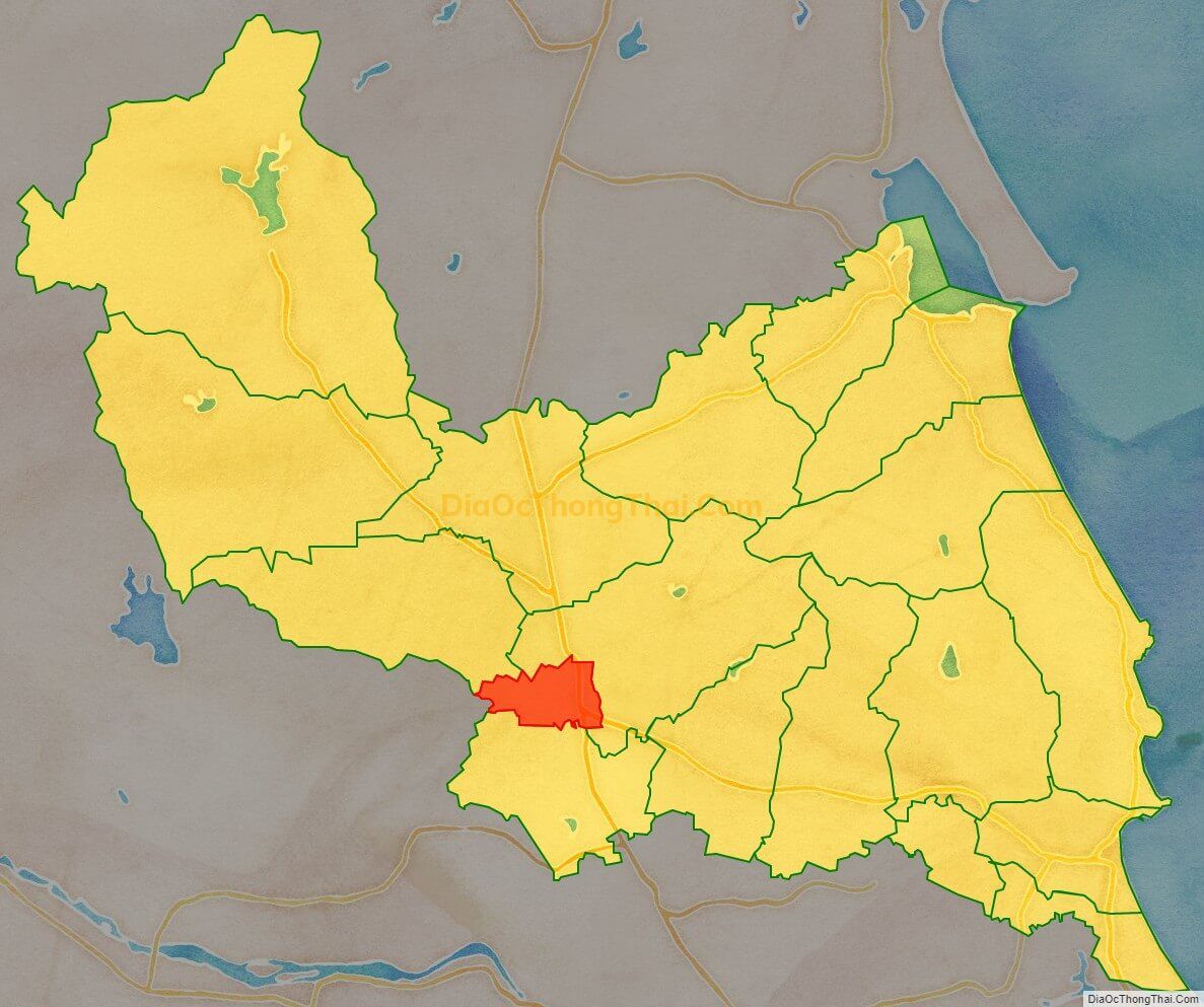 Bản đồ vị trí và địa giới hành chính Thị trấn Ngô Mây, huyện Phù Cát