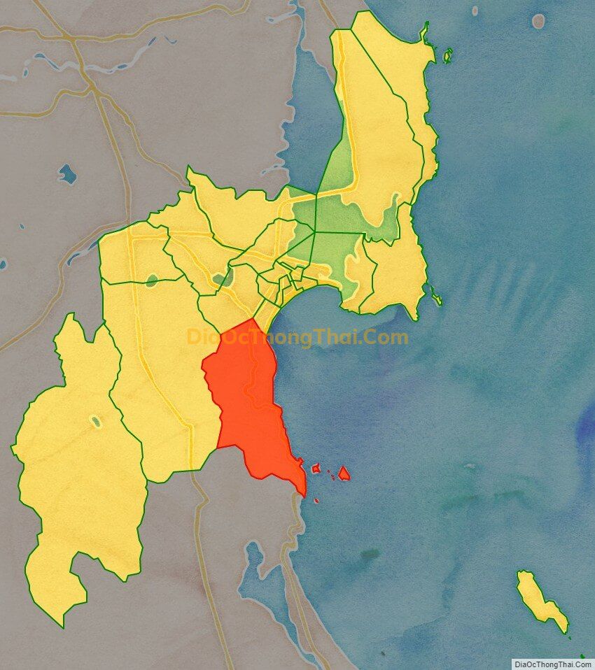 Bản đồ vị trí và địa giới hành chính Phường Ghềnh Ráng, TP Quy Nhơn