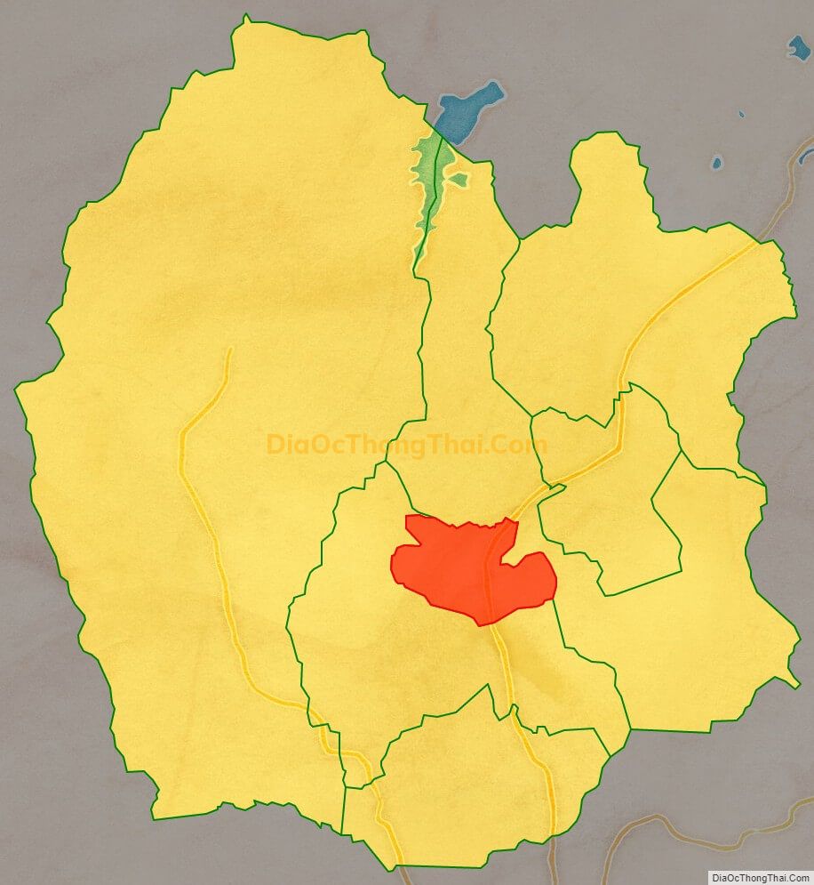Bản đồ vị trí và địa giới hành chính Thị trấn Vân Canh, huyện Vân Canh