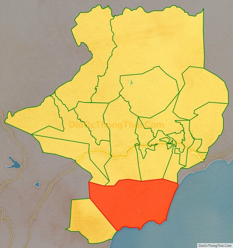 Bản đồ vị trí và địa giới hành chính Xã Hòa Thắng, huyện Bắc Bình