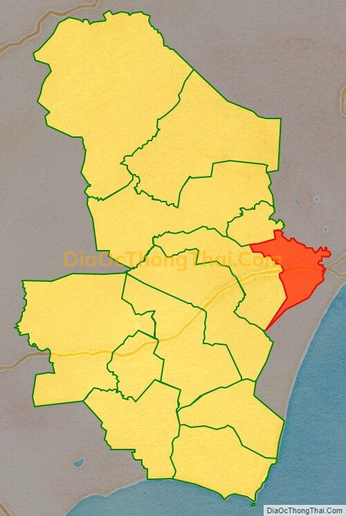 Bản đồ vị trí và địa giới hành chính Xã Hàm Mỹ, huyện Hàm Thuận Nam