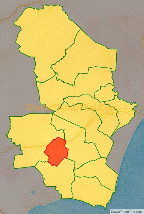 Bản đồ vị trí và địa giới hành chính Thị trấn Thuận Nam, huyện Hàm Thuận Nam