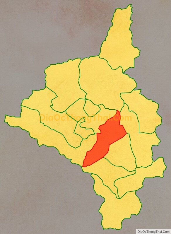 Bản đồ vị trí và địa giới hành chính Thị trấn Pác Miầu, huyện Bảo Lâm